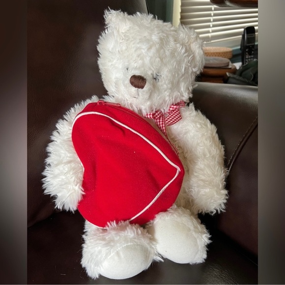 Heart Frame and Valentine bear with zippered heart pocket - Picture 2 of 6